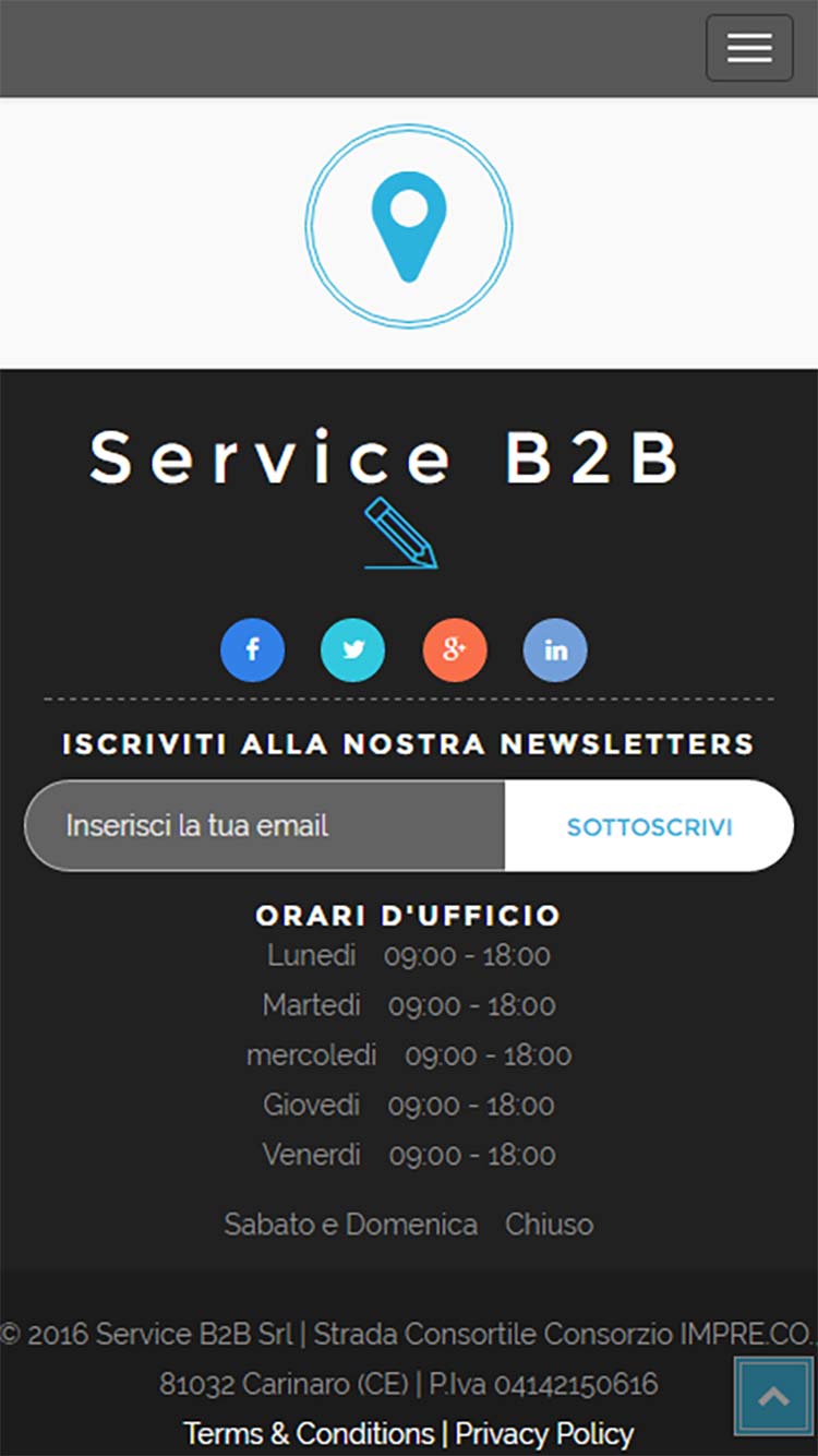 anteprima 2 sito service b2b srl versione mobile